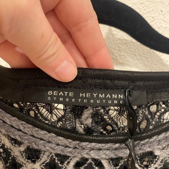 NWT BEATE HEYMANN SWEATER FLOCK OPEN LATTICE Size 4 - Picture 3 of 6